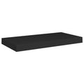 vidaXL Modern Black Floating Wall Shelf - Invisible Mounting - Honeycomb MDF and Metal Frame - Space-Saving Design - Dimensions: