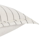Kosas Home Kingston 26X26 Stripe Linen And Solid Cotton Euro Sham In Ivory
