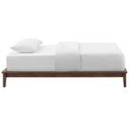 Modway Lodge Wood Platform Twin Bed Frame In Walnut