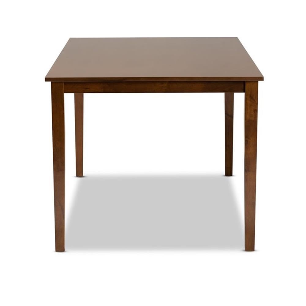 Baxton Studio Eveline Walnut Finished Rectangular Wood Dining Table