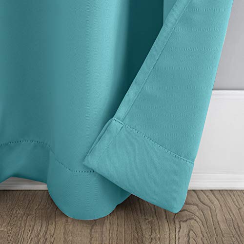 Sun Zero Riley Kids Bedroom Blackout Grommet Curtain Panel, 40' X 95', Surf Blue