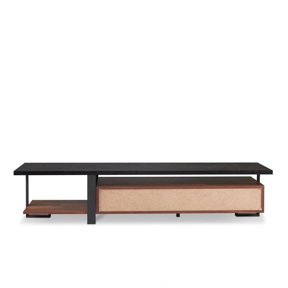 Acme Elling 2-Drawer Wooden TV Stand in Walnut and Black