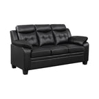 Coaster Finley 3-Piece Sofa Set, Black