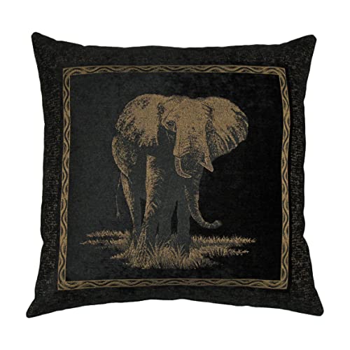 Blazing Needles Elephant Floor Pillow, 25", Black
