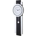 Acme Noralie Wall Clock in Black Mirrored & Faux Diamonds