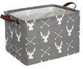 HIYAGON Baby Basket Cute Toy Basket for Boys and Girls Kids Storage Bin Organizer Box Gift Basket Empty Rectangular Deer Room De