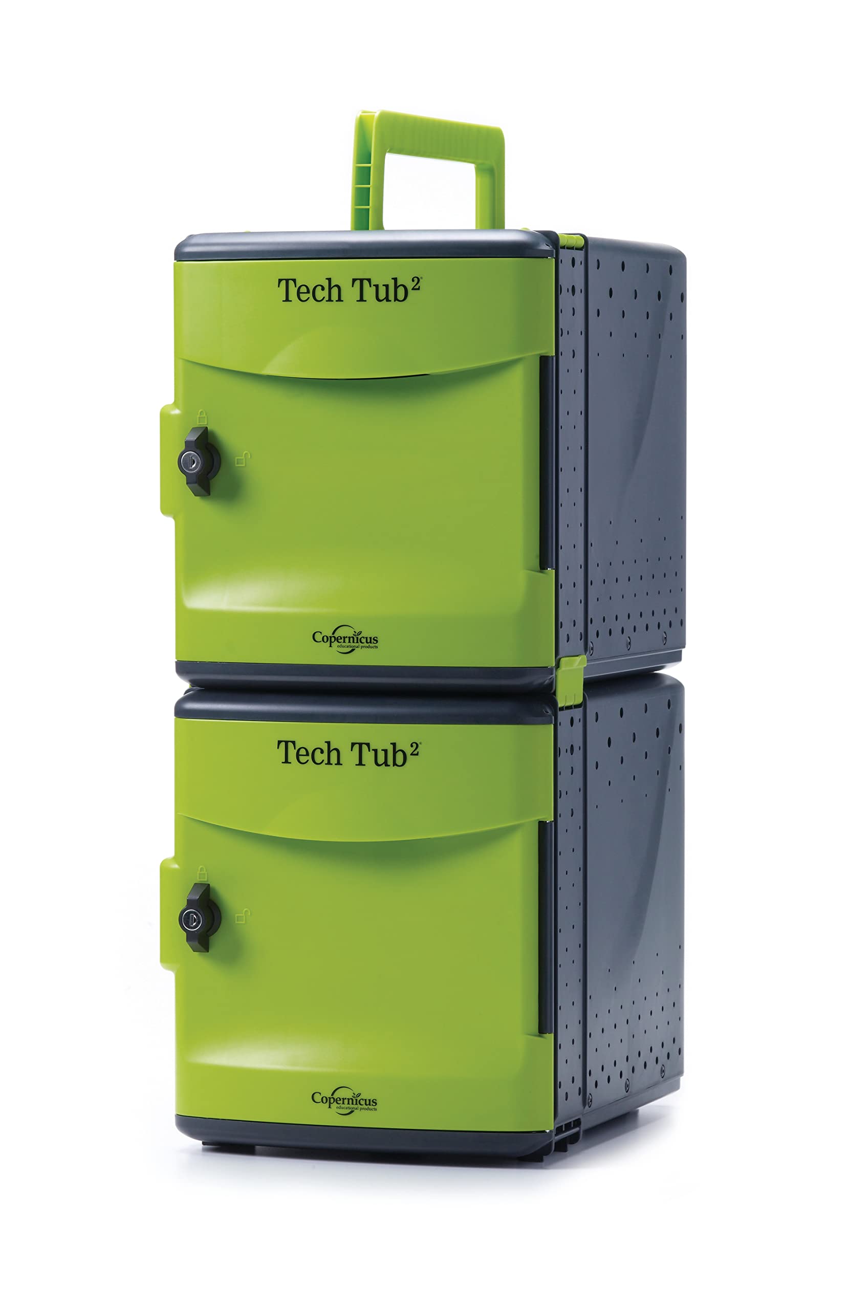 Copernicus Tech Tub2 With Usb And Adjustable Shelves - Holds 10 Ipads, Abs Plastic For Schools, Classroom, Office