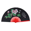 Fold Hand Fan Tai Chi Fan, Traditional Chinese Bamboo Large Rave Folding Hand Fan Kung Fu Martial Arts Silk Fan Right Hand Wushu