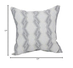 Blazing Needles Square Polyester Jacquard Throw Pillow, 17", Zae Granit