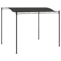 vidaXL Outdoor Sunshade Awning 9.8x7.9  Anthracite Black  100% Polyester Canopy  Steel Construction  Ideal for Family Gath