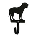 Village Wrought Iron Mastiff Dog Wall Hook Decorative Small