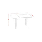 East West Furniture Pspo5-Sbr-W 5 Pc Kitchen Table Set Table With Leaf And 4 Kitchen Chairs