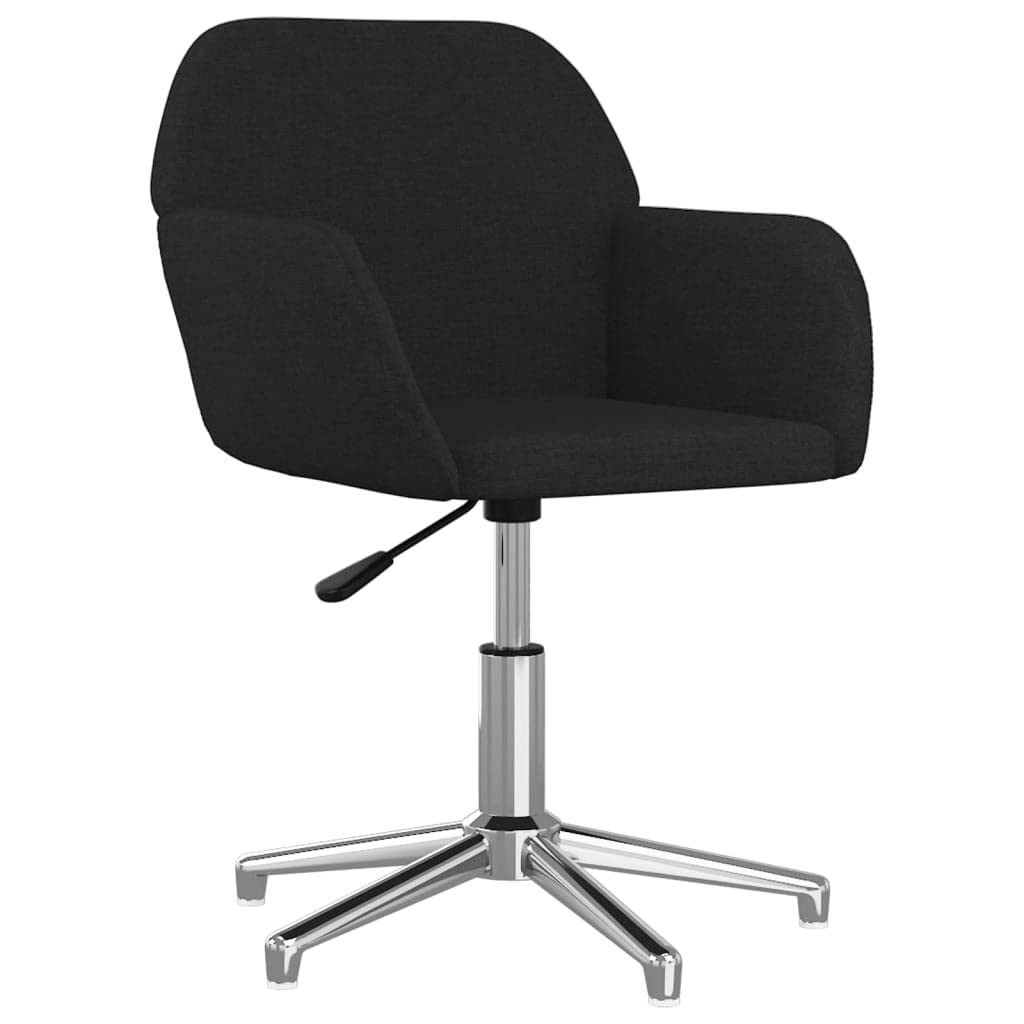 vidaXL Swivel Office Chair - Modern Design with Adjustable Height and Swivel Features, Upholstered in Black Fabric for Professional or Home Office Use