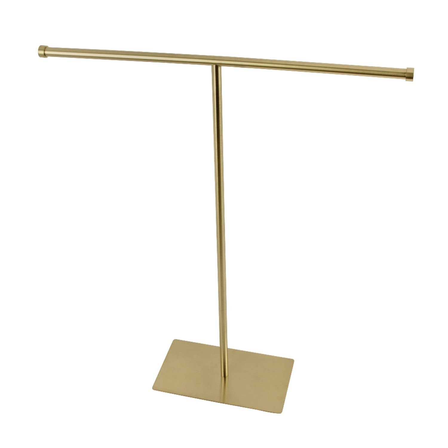 Kingston Brass CC8207 Claremont Freestanding T-Shape Towel Rack, Brushed Brass