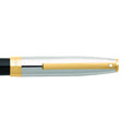 Sheaffer Sagaris Black Rollerball Pen With Chrome Cap And Gold Tone Trim