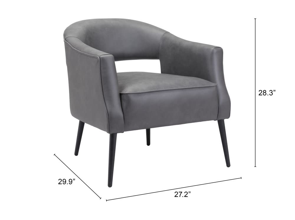 Zuo Berkeley Accent Chair Vintage Gray