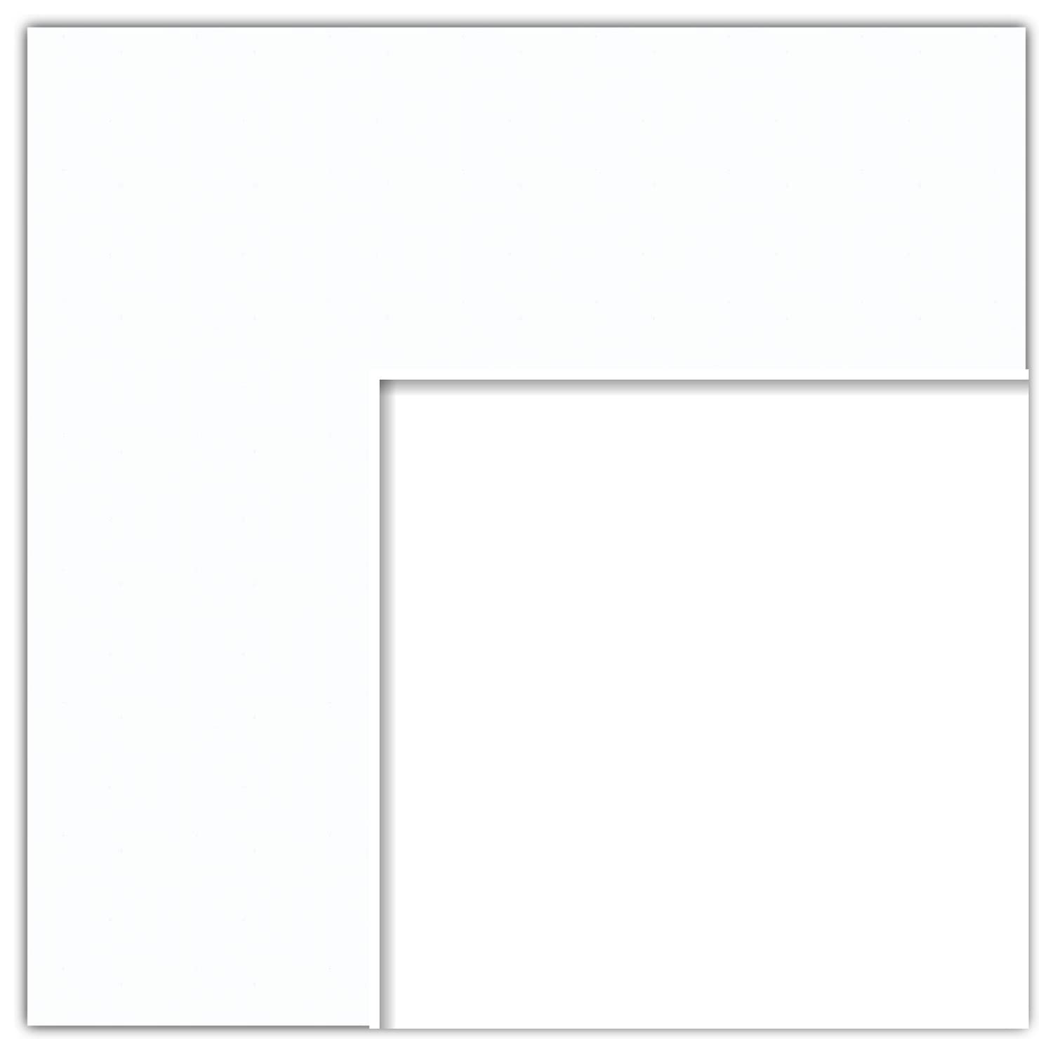 10x11 Smooth White / Super White Custom Mat for Picture Frame with 6x7 opening size (Mat Only, Frame NOT Included)