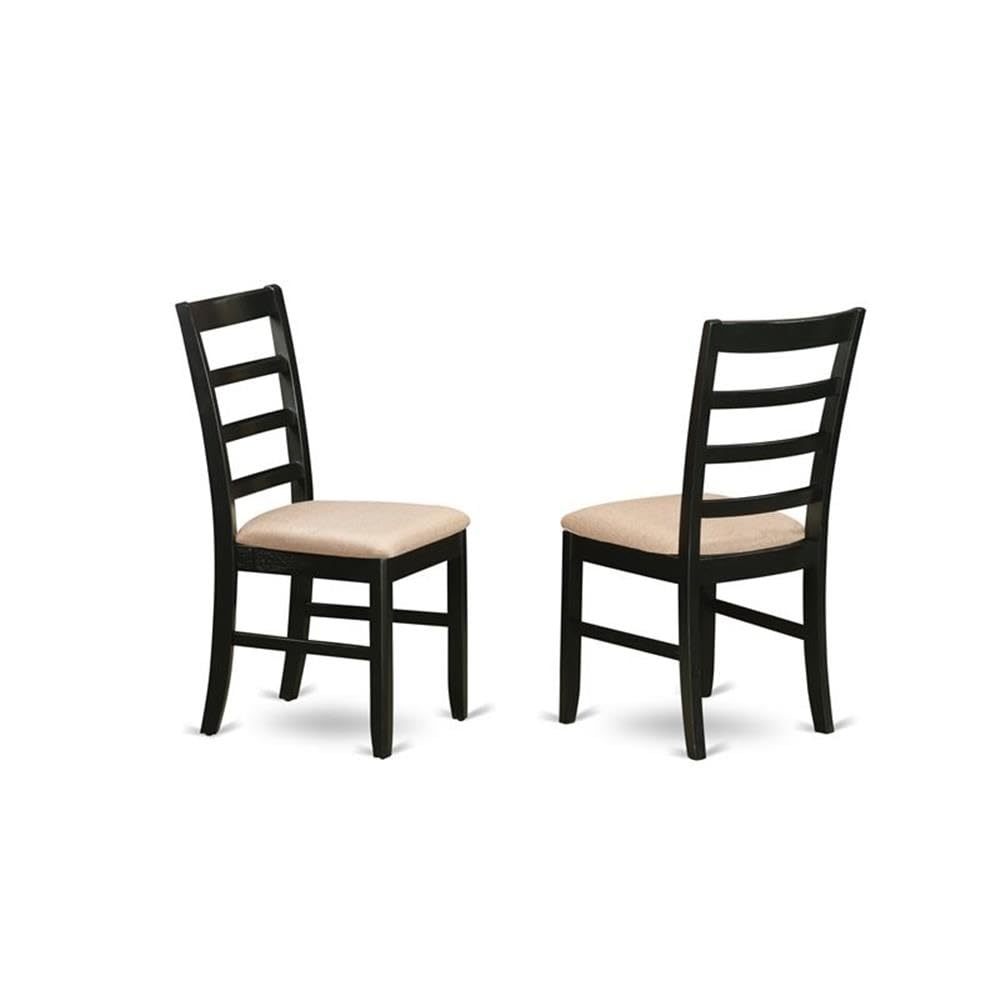 East West Furniture Parfait 6 Piece Set Contains a Square Dinner Table with Butterfly Leaf and 4 Linen Fabric Dining Room Chairs with a Bench, 54x54 Inch, Cappuccino