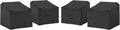 Crosley Furniture Patio Furniture Covers, Waterproof 4-Piece Outdoor Chair Cover Set For Backyard, Black