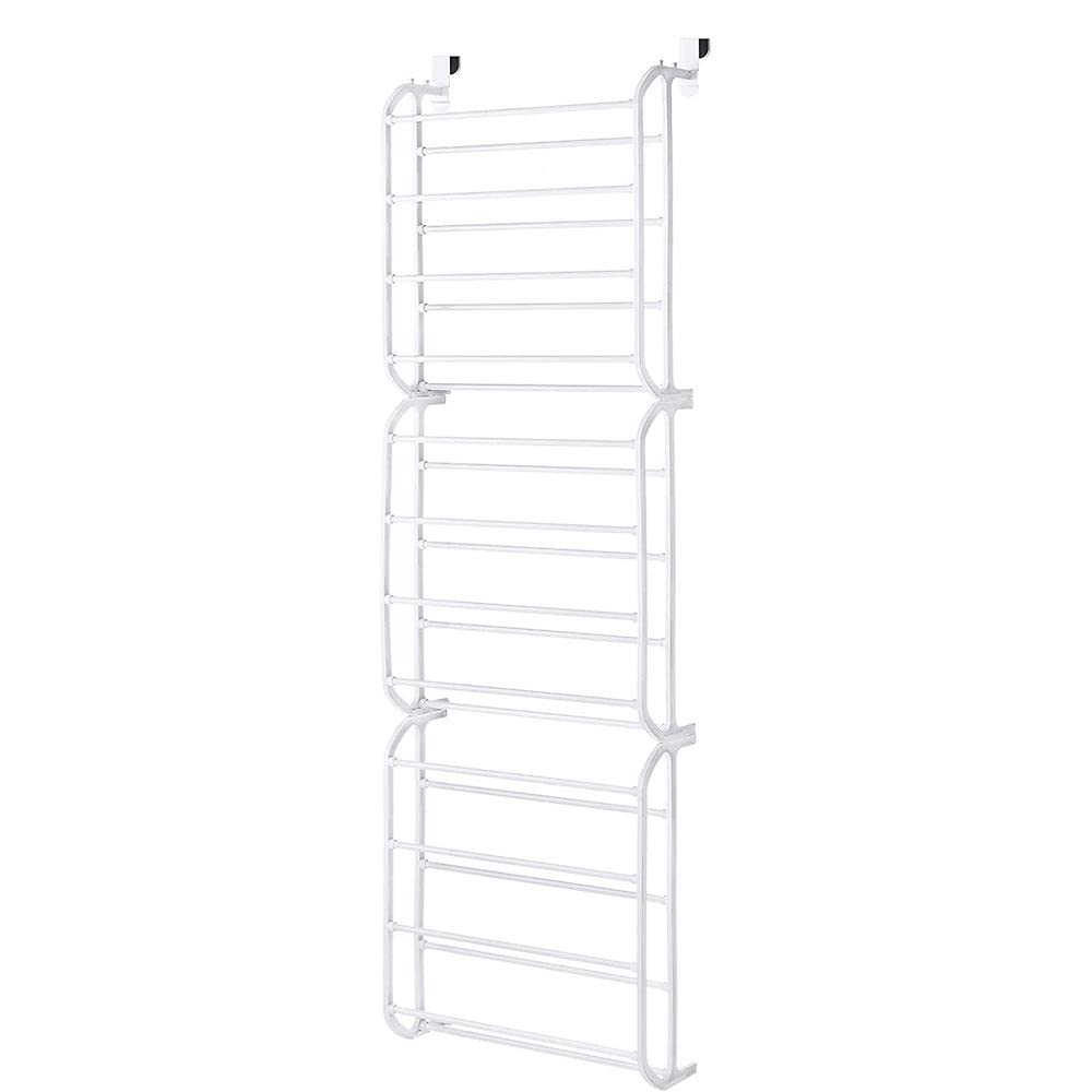 Whitmor Over The Door Shoe Rack, 36 Pair, White