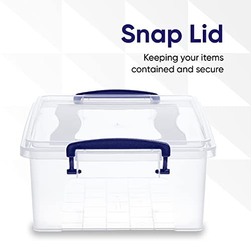 Superio Storage Bins With Lids- Clear Boxes For Organizing, Stackable Plastic Containers- Bpa Free, Non-Toxic, Odor Free, Organi