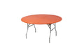 Kwik-Covers 60' Round Fitted Plastic Table Covers, 5 Pack (Orange)