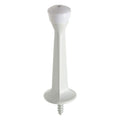Liberty Premium Door Stop Metal Solid Rigid Door Stopper Brushed 3' (Solid White, 1 Pack)
