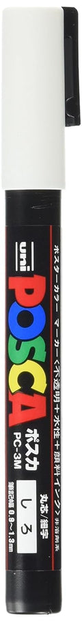 Uni Posca Fine Marker, White (Pc3M.1)