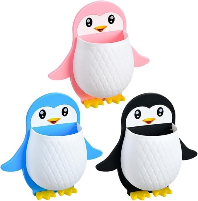 Toothbrush Holders for Bathroom Plastic Wall Mounted Self Adhesive Brush Holder, Toothpaste, Shaver, Razor & Makeup Brush Holder