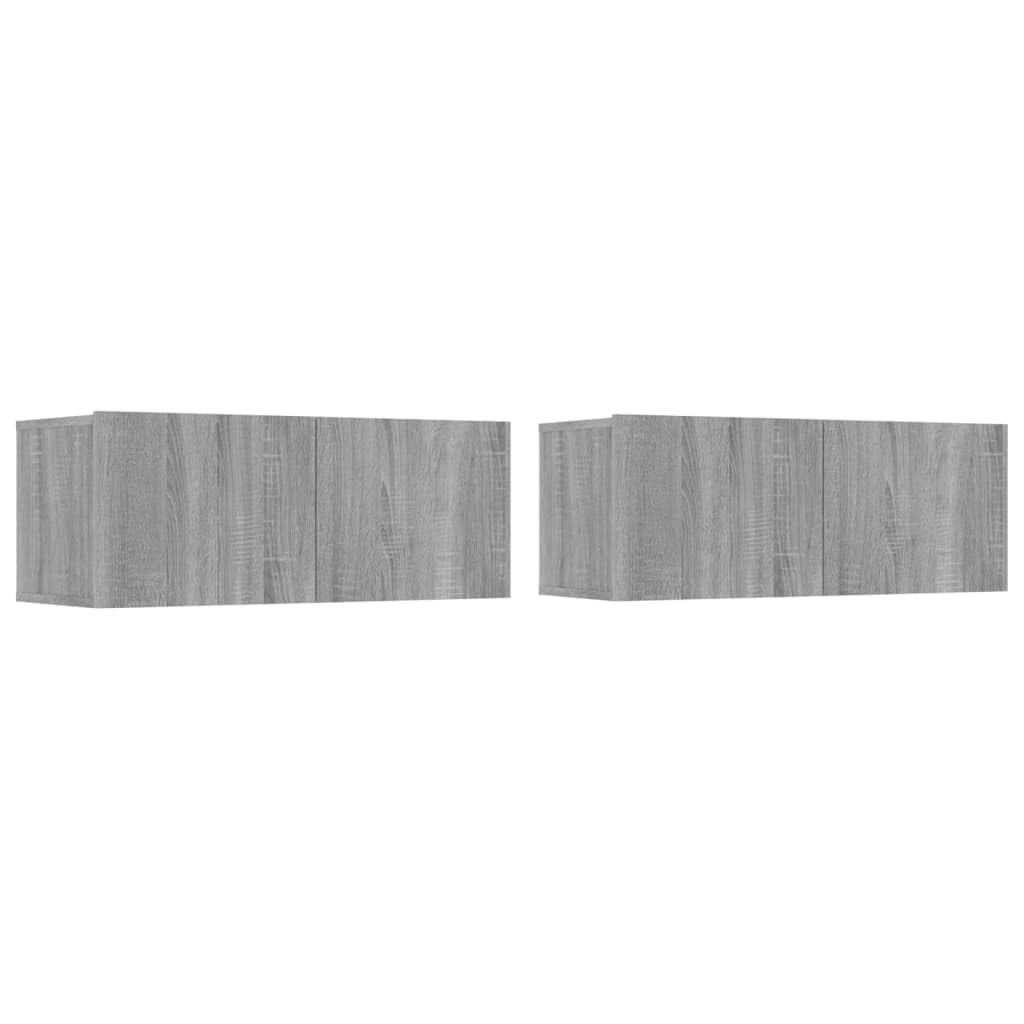 vidaXL 6 Piece TV Cabinet Set Gray Sonoma Engineered Wood