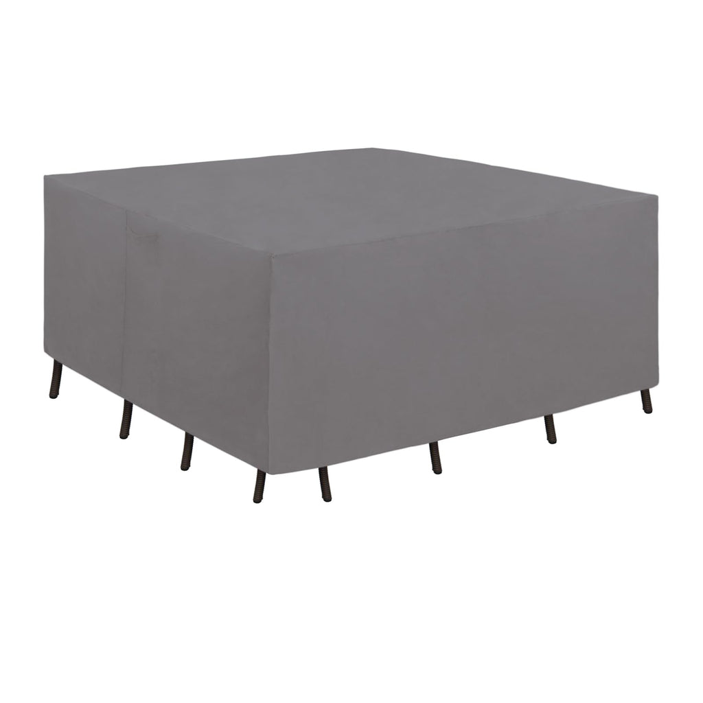 Easy-Going 600D Heavy Duty Patio Furniture Cover, Outdoor Square Table And Chair Set Cover, Waterproof Outdoor Sectional Set Cover (76'L X 76'W X 28'H, Grey)