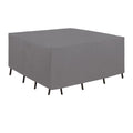 Easy-Going 600D Heavy Duty Patio Furniture Cover, Outdoor Square Table And Chair Set Cover, Waterproof Outdoor Sectional Set Cover (76'L X 76'W X 28'H, Grey)