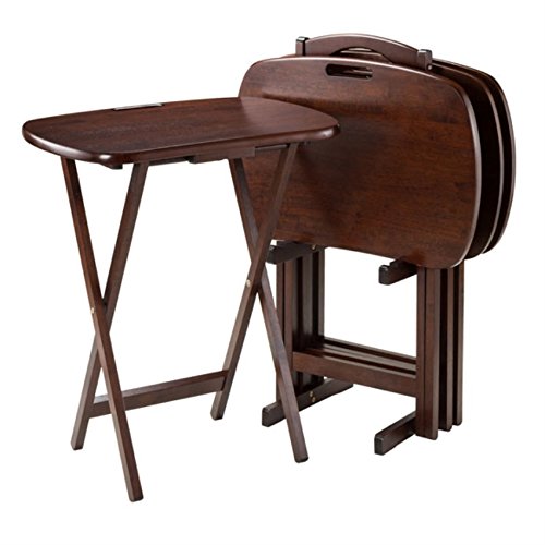 Lucca 5pc Snack Table Set - Versatile & Practical Addition to Your Home - Compact Size for Snacks or Laptop - Stylish & Space-Sa