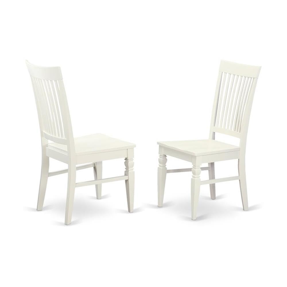 East West Furniture Avwe7-Lwh-W 7 Piece Kitchen Table & Chairs Set Consist Of An Oval Dining Table With Butterfly Leaf And 6 Dining Room Chairs, 42X60 Inch, Linen White