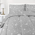 Utopia Bedding All Season Moon Star Comforter Set With 2 Pillow Cases, 3 Piece Soft Brushed Microfiber Kids Bedding Set For Boys