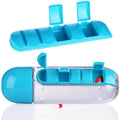 JUNIY Home and Bathroom Toothpaste Dispenser/Squeezer with 4 Sets of Plastic Toothbrush Holder