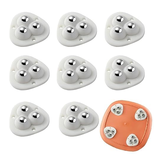Gpazone 4 Pcs Self Adhesive Caster Wheels | 360 Swivel Wheels For Furniture & Small Appliances | Heavy Duty Stickon Caster Whee
