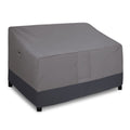 Easy-Going Waterproof Outdoor Sofa Cover, Heavy Duty 2 Seater Outdoor Loveseat Cover, Windproof Patio Furniture Cover With Air Vent (58Wx32.5Dx31H Inch, Gray/Dark Gray)