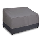 Easy-Going Waterproof Outdoor Sofa Cover, Heavy Duty 2 Seater Outdoor Loveseat Cover, Windproof Patio Furniture Cover With Air Vent (60Wx35Dx35H Inch, Gray/Dark Gray)