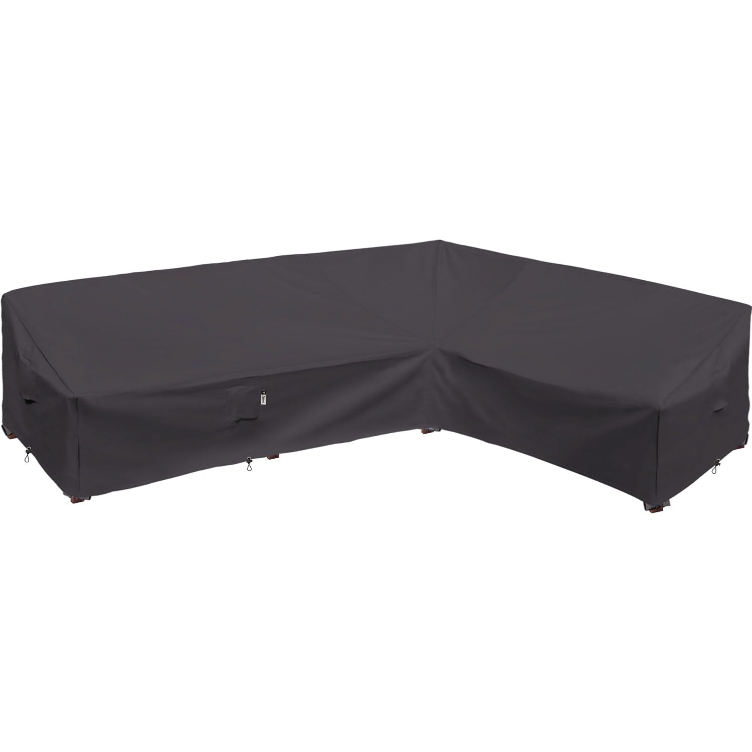 Flexiyard Heavy Duty Outdoor Sectional Sofa Cover, 120'X90' L-Shaped Waterproof 600D Patio Sectional Couch Cover, Lawn Patio Furniture Cover (Storm Grey, L-Shaped-Right Facing-120 X90)