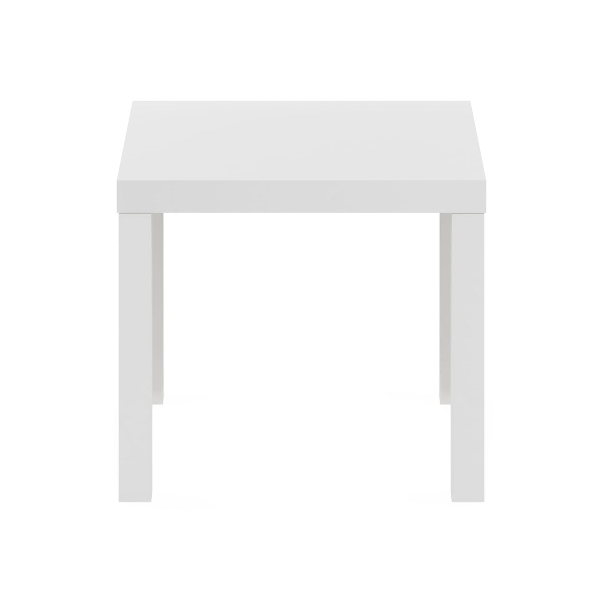 Furinno Classic Square Parsons Side End Table, 1-Pack, White