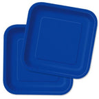 Royal Blue Round Dessert Paper Plates - 6 7/8 In (Pack Of 16) - Eco-Friendly & Disposable Tableware - Perfect For Celebrations,