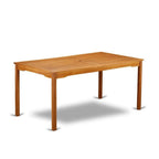 East West Furniture Cmcm7Cwna Cameron 7 Piece Outdoor Patio Dining Sets Consist Of A Rectangle Acacia Wood Table And 6 Folding Side Chairs, 36X66 Inch, Natural Oil