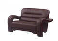 HomeRoots Decor 36-inch Glamorous Brown Leather Loveseat