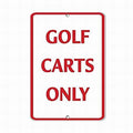 LoMall Golf Carts Only Style 2 Activity Sign Golf Sign 8X12 Tin Warning Sign Parking Sign Crossing Sign