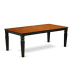 East West Furniture Lgwe9-Bch-W 9 Piece Modern Dining Table Set Includes A Rectangle Wooden Table With Butterfly Leaf And 8 Dining Chairs, 42X84 Inch, Black & Cherry