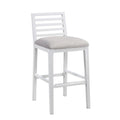 American Woodcrafters Siri White Solid Wood with Gray Fabric Bar Stool