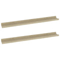 vidaXL Wall-Mounted Shelves, 2 pcs in Sonoma Oak, 31.5x3.5x1.2, Modern MDF Construction, Room Decor and Storage Solution