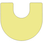 Flash Furniture Wren 60''W x 66''L Horseshoe Yellow Thermal Laminate Activity Table - Height Adjustable Short Legs