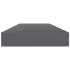 vidaXL Bookshelf Boards Set of 4, High Gloss Gray, 39.4"x3.9"x0.6", Easy-Clean Extra Storage Solution, Made of Premium Engineered Wood